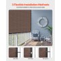 VEVOR 90 % Sonnenschutztuch Sichtschutz Schattenabdeckung (244 x 366 cm) für Pergola mit Edelstahlösen, Sonnensegeltuch mit 140 g/m² HDPE-Material, für Outdoor Terrasse Garten Hinterhof (braun)