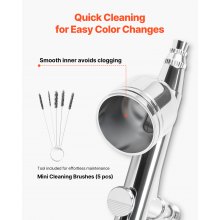 VEVOR Airbrush Set 1/6 PS mit Luftkompressor, 1 Dual Action Airbrush Pistole mit 3 Düsen (0,2/0,3/0,5 mm) & Schlauch & Acrylfarbe & für Kuchendekoration Modellmalerei Nagelkunst geräuscharm