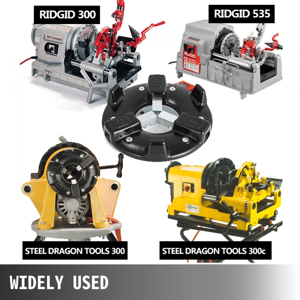 VEVOR Spannfutter für 44165 Zubehör, Drehfutter für RIDGID 300, 300C, 535, Klemmfutter Zentrierkopf SDT-43735, Bildlauf SDT-44095, Rückenplatte SDT-43740, Hintere Backen SDT-46500, Schrauben SDT-46790