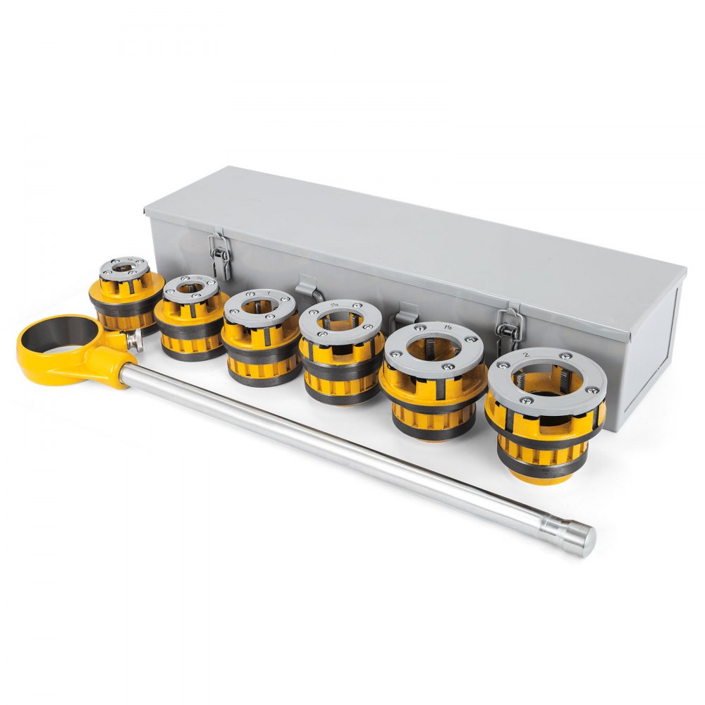 Schneidkluppe 12-r 1/2" 2" Rohrgewindeschneider 6 Düsenköpfe Pipe Threading Kit