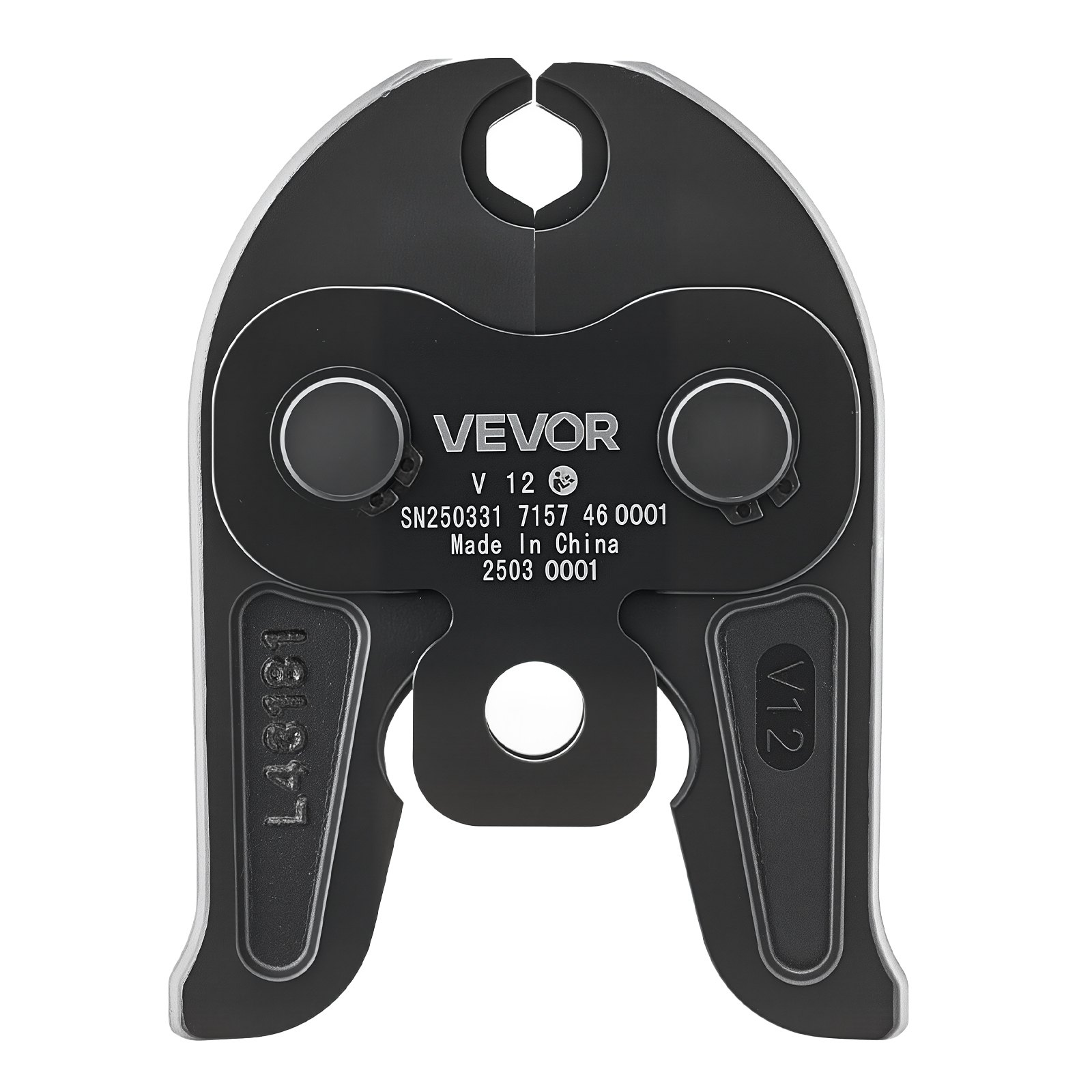 VEVOR V12 Pressbacke, 12 mm Pressbacke für V-Typ Edelstahlrohre, Crimpbacken aus Stahl, kompatibel mit Standard-Crimpwerkzeugen, ideal für HLK-Systeme, Gaspipelines & Strahlungsheizungssysteme