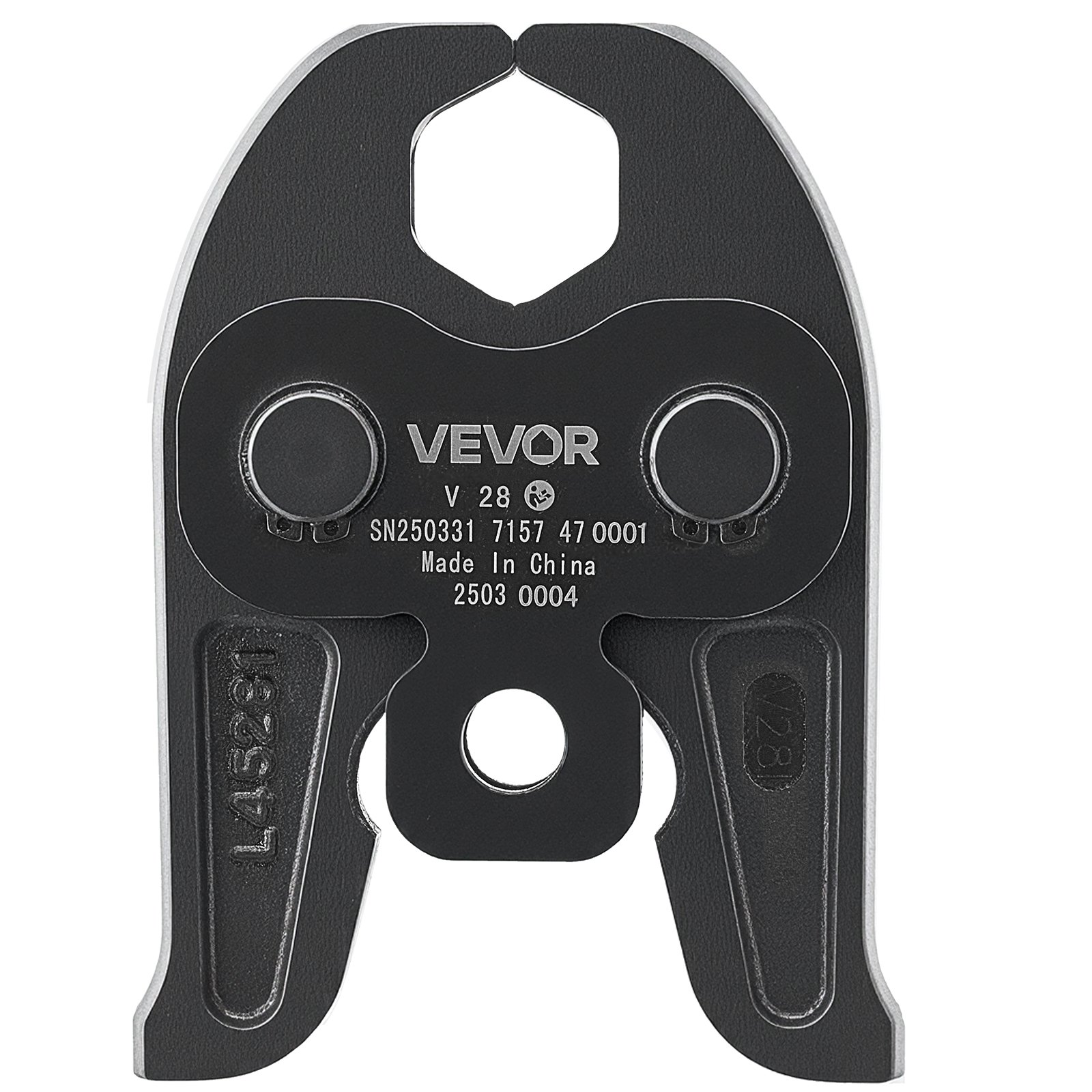 VEVOR V28 Pressing Jaw, 28mm Press Jaw for V-Type Stainless Steel Pipes, High-Strength Carburized Steel Crimping Jaws Compatible with Standard Press Tools