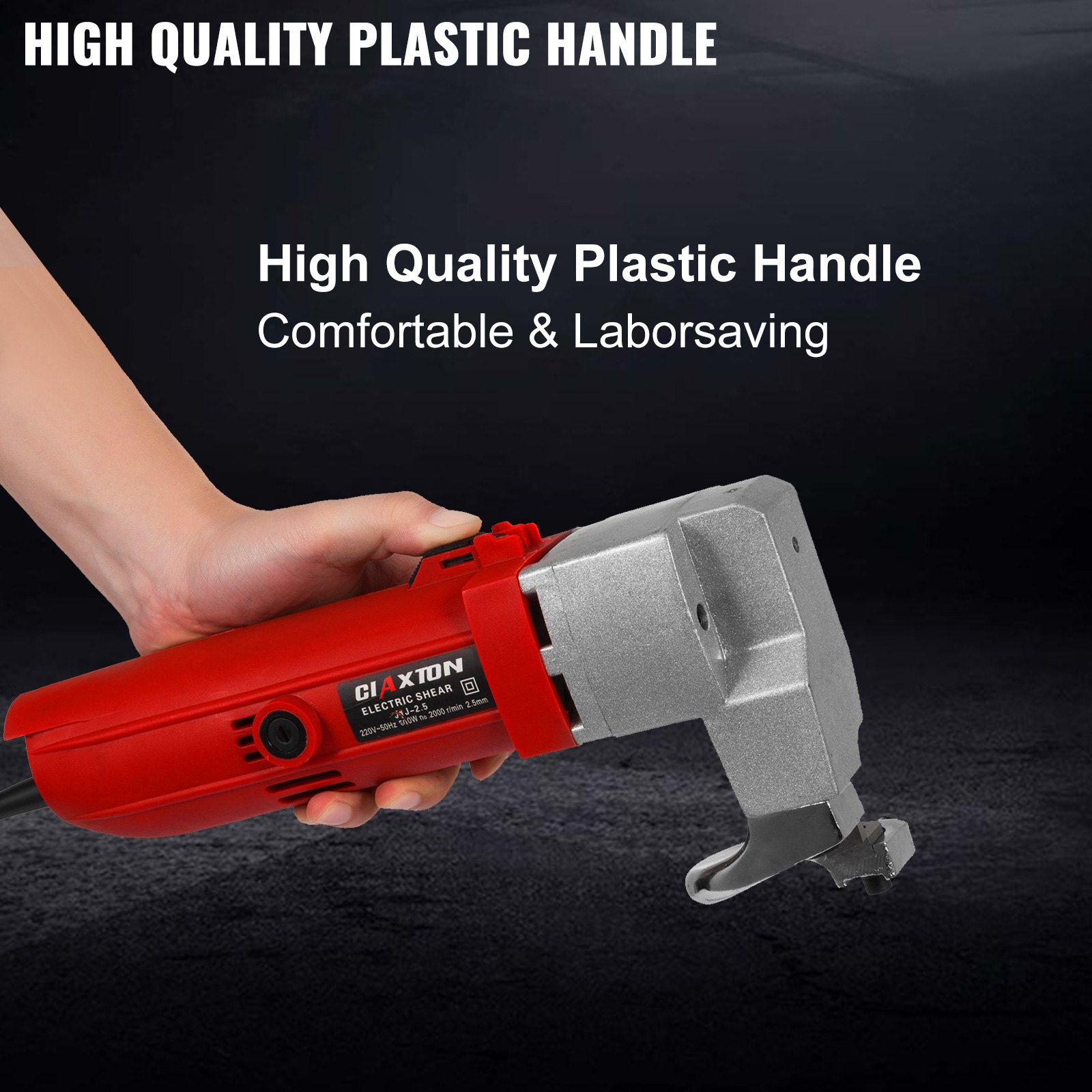 VEVOR Gewindestangenschneider, 2,5 mm Schneiden Baustahl Gewindestangenbacken, 2000 U/min Stangenschneider für Schnitte, Stangenschneider mit 2 m Kabel und Kunststoffgriff, für Eisen, Stahl, Aluminium