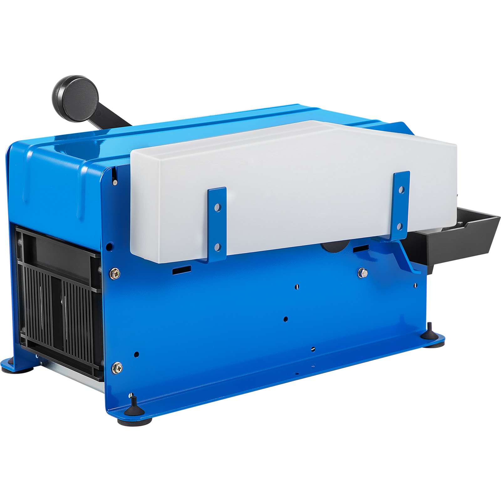 VEVOR Manueller Spender Maschine Klebebandspender Papierschneider tragbarer wasseraktivierter Klebebandabroller Paketbandabroller 10-100 cm Schnittlänge 2-10 cm Schnittbreite Blau 3 Wasserstand