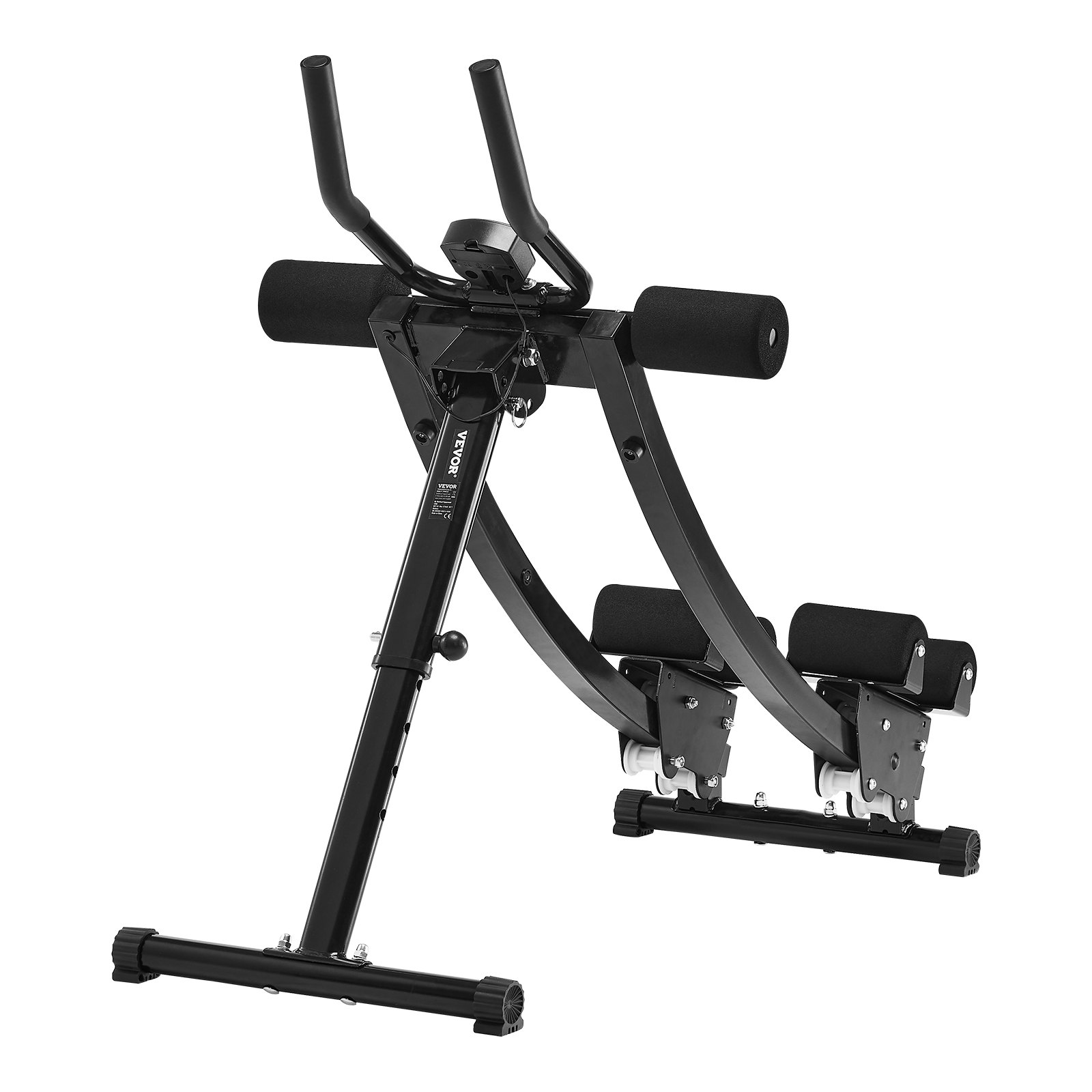 VEVOR Bauchmuskeltrainingsgerät Bauchtrainer AB-Maschine für Fitnessstudio, Bauchtrainer 200 kg Gewichtskapazität, Bauchmuskeltrainer für Krafttraining, klappbares verstellbares Fitnessgerät