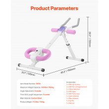 VEVOR Ab-Maschine Heimfitnessgeräte Bauchtrainer Bauchmuskeltrainer 150kg