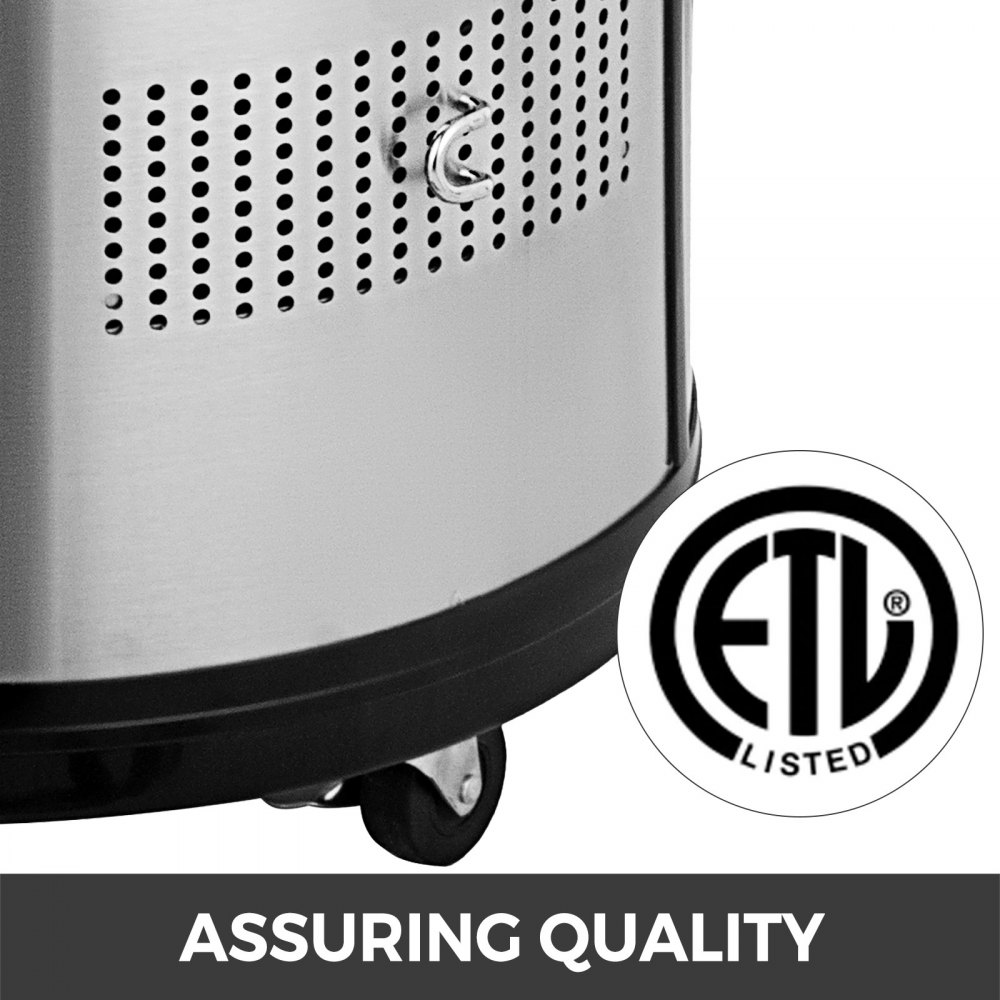 Weinkühler Party Kühlschrank 50l Edelstahl Bewegbar Hartglas Digitalanzeige