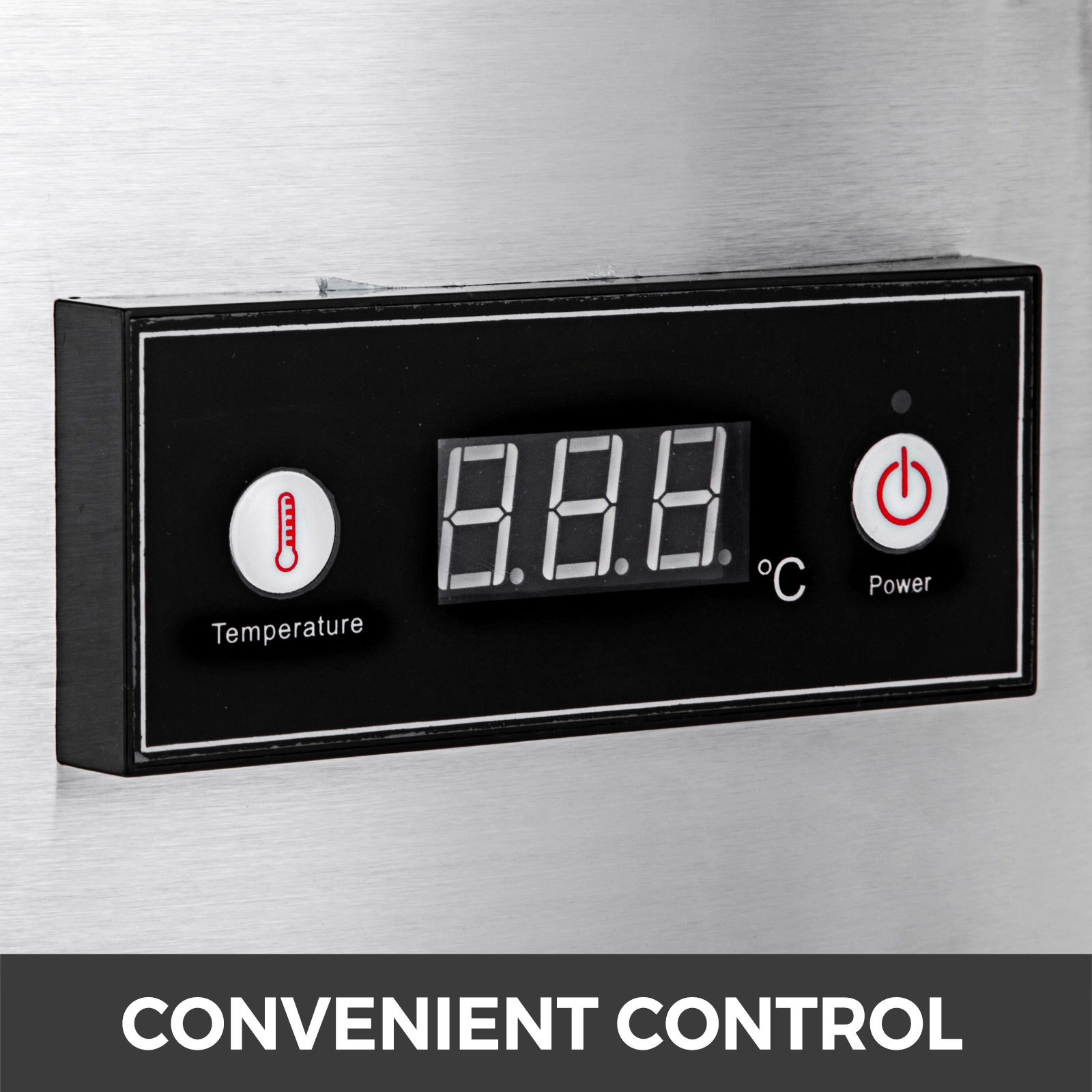 Weinkühler Party Kühlschrank 50l Edelstahl Bewegbar Hartglas Digitalanzeige