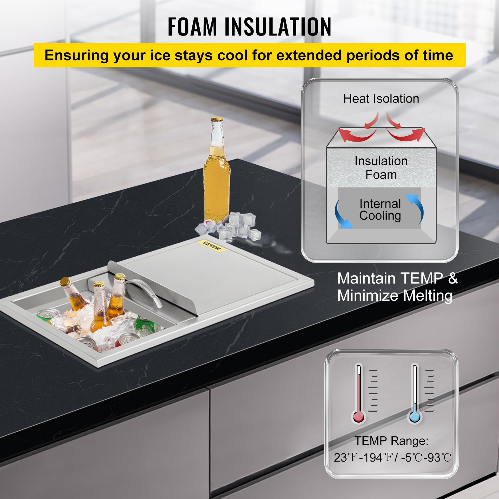 Camping Kühlbox Getränkebox 69*46*54cm Kühlschrank BBQ Bier Box Garten Picknick
