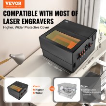 VEVOR Lasergravierergehäuse 80x80x50cm Schutzhülle 2m Auspuffrohr 5W LED-Licht