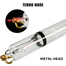 VEVOR 100 W CO2-Laserröhre Professionelle Laserröhre 1430 mm Länge Glas-Laserröhre für Laserschneiden Lasergravieren Lasermarkieren und Acrylschneiden