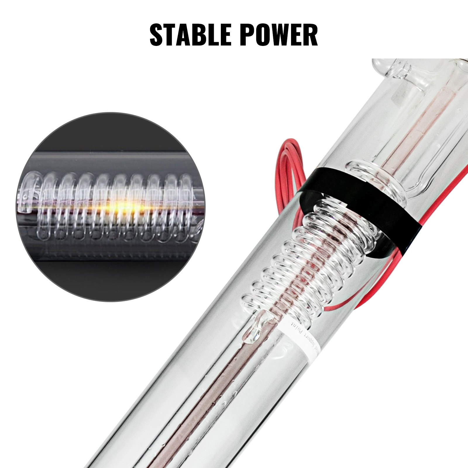 VEVOR 100 W CO2-Laserröhre Professionelle Laserröhre 1430 mm Länge Glas-Laserröhre für Laserschneiden Lasergravieren Lasermarkieren und Acrylschneiden