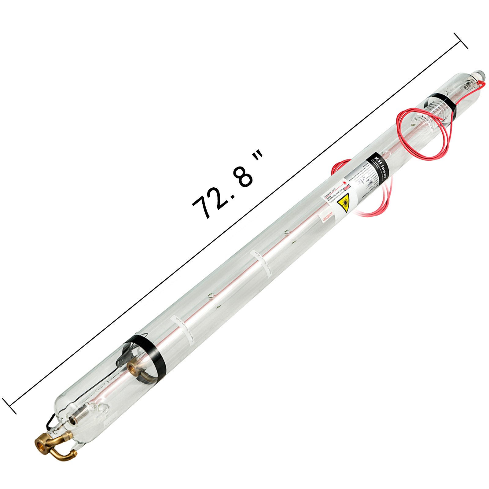 VEVOR 150 W CO2-Laserröhre Professionelle Laserröhre 1830 mm Länge Glas-Laserröhre für Laserschneiden Lasermarkieren Lasergravieren und Acrylschneiden