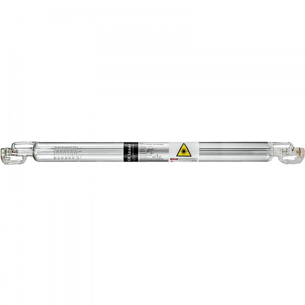 VEVOR 60W CO2 Laser Tube Professionelle Laserröhre 1000mm Länge Glass Laser Tube für Laserschneiden Lasermarkieren Lasergravieren und Acrylschneiden