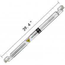 VEVOR 60W CO2 Laser Tube Professionelle Laserröhre 1000mm Länge Glass Laser Tube für Laserschneiden Lasermarkieren Lasergravieren und Acrylschneiden