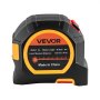 VEVOR 2-in-1 Laser Measuring Tape, 41 m Rechargeable Laser Measuring Tool & 4.8 m Magnetic Tape Measure, Retractable Measuring Tape with 4 Modes – Length, Area, Volume, Continuous, ft/in/m/ft+in Unit
