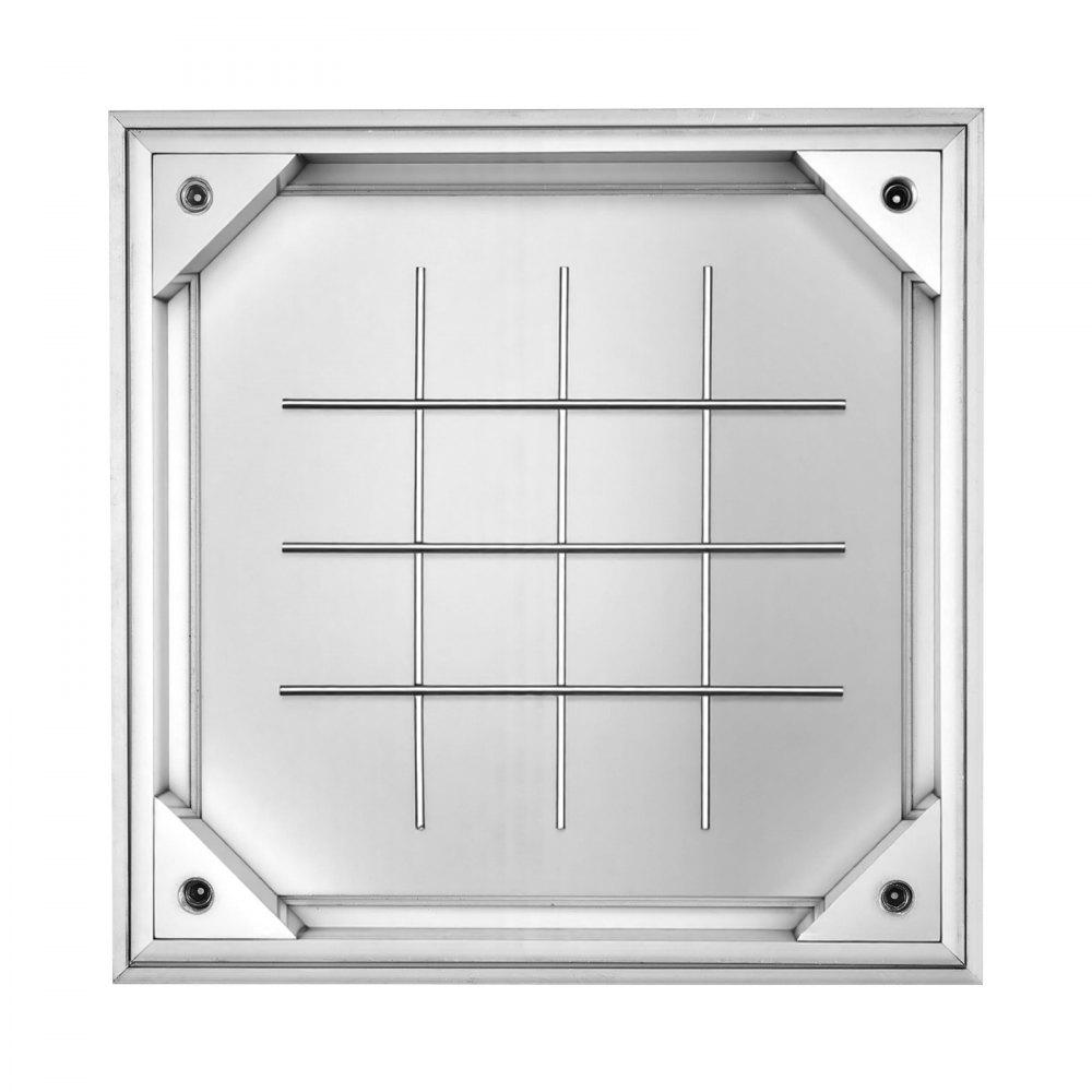 VEVOR Schachtabdeckung mit Rahmen 30 x 30 cm, Unsichtbarer Schachtdeckel Auspflasterbarer Klärgrubendeckel aus Aluminiumlegierung für Integrierten Abflusskanal auf Gehwegen in Gärten auf Terrasse
