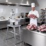 VEVOR Elektrischer Fleischbandsägenständer mit Verstellbarer Höhe & Stabilem H-förmigem Rahmen & Rutschfesten Fußpads, für Knochensägemaschine, Kompatibel mit den Modellen BS-130 und BS-250