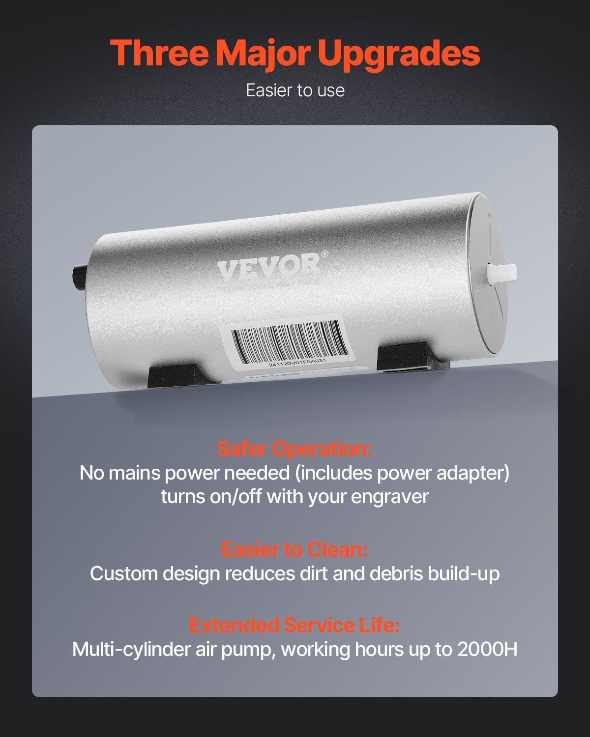 VEVOR Luftassistent für Lasergravierer, einstellbarer Luftstrom von 30 L/min, Air Assist-Pumpenset, beseitigt Rauch & Staub, reduziert Oberflächentemperatur, schützt Laserlinse, Luftunterstützungsset
