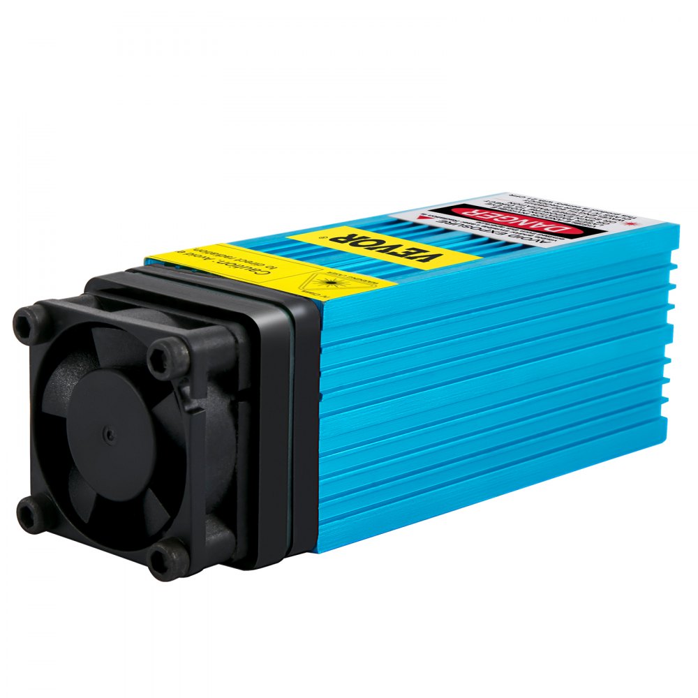VEVOR CNC Lasermodul 15W, CNC-Laserkopf-Set, Brennbarer Justierbarer Laserkopf für Laser Graviermaschine, Gravur Laserkopf 12V 5A, Laserkopf-Graviermodul mit Brille, Laserwellenlänge 450 nm blau