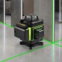 VEVOR Rotationslaser Selbstnivellierender Kreuzlinienlaser Grün 4x360 Grad Kreuzlaser Baulaser Linienlaser 3D Laser bis zu 8 Stunden Nivelliergerät