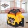 VEVOR Rot Professional Rotationslaser max. Arbeitsbereich 100 m, 360 Rotary Laser Level Wasser- und staubdicht außenbereich Arbeitszeit 20 Stunden in Handwerkerkoffer 2 kg Fernbedienung Yellow Shell