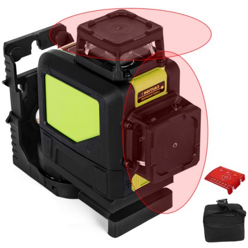 8 Linienlaser 360° Rotationslaser Baulaser Kreuzlinienlaser 3d Rot Strahl