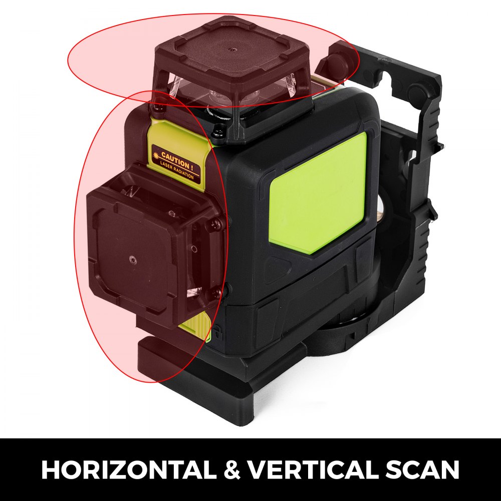 8 Linienlaser 360° Rotationslaser Baulaser Kreuzlinienlaser 3d Rot Strahl