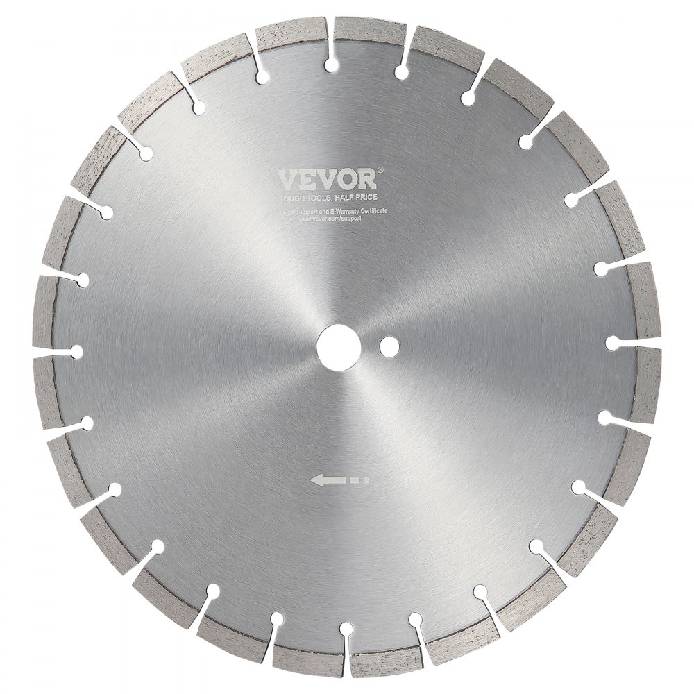 VEVOR Diamantsägeblatt, 14 Zoll/350 mm Betonsägeblatt nass oder trocken, 0,47 Zoll/12 mm Diamantsegmentsägeblatt mit flachen Zähnen, universeller Mittellochdurchmesser 1 Zoll/25,4 mm, für Beton, Zementplatten, Fliesen, Ziegel