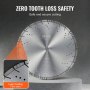 VEVOR Diamantsägeblatt Betonsägeblatt 40 cm für Nass- oder Trockenarbeiten, 12 mm Diamantsegmentsägeblatt mit schrägen Zähnen, Mittellochdurchmesser 25,4 mm, für Beton, Zementplatten, Fliesen, Ziegel