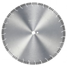 VEVOR Diamantsägeblatt Betonsägeblatt 45 cm für Nass- oder Trockenarbeiten, 12 mm Diamantsegmentsägeblatt mit schrägen Zähnen, Mittellochdurchmesser 25,4 mm, für Beton, Zementplatten, Fliesen, Ziegel