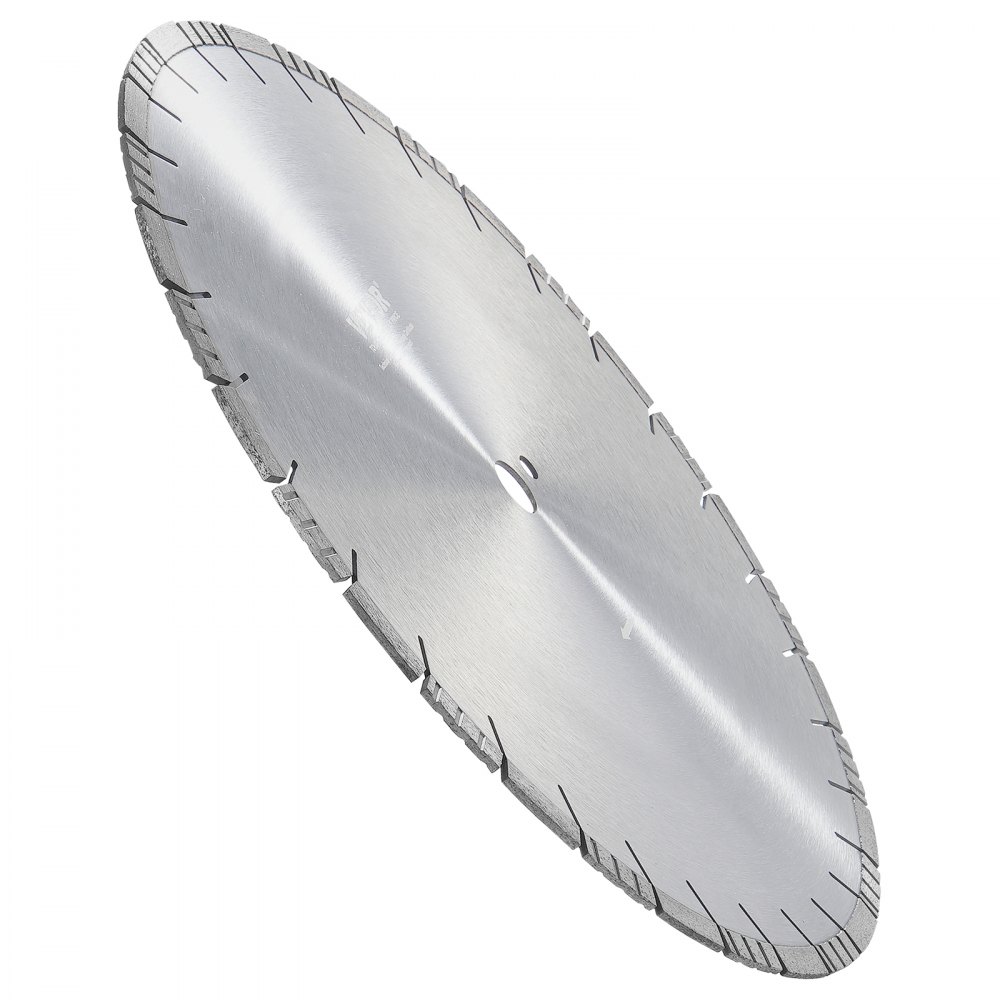 VEVOR Diamantsägeblatt Betonsägeblatt 50 cm für Nass- oder Trockenarbeiten, 12 mm Diamantsegmentsägeblatt mit schrägen Zähnen, Mittellochdurchmesser 25,4 mm, für Beton, Zementplatten, Fliesen, Ziegel