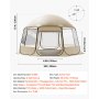 VEVOR Pop up Bubble Tent, 4.58 x 4.32 m Waterproof & UV-Resistant, Clear Camping Tent Shelter, Outdoor Garden Dome Igloo Tents with Windows, 540° Panoramic View, for 12-15 Persons Patio Backyard
