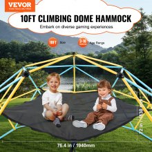 VEVOR Klettergerüst Dome Climber Kinder Kletterkuppel Geodome 158kg 3,05m