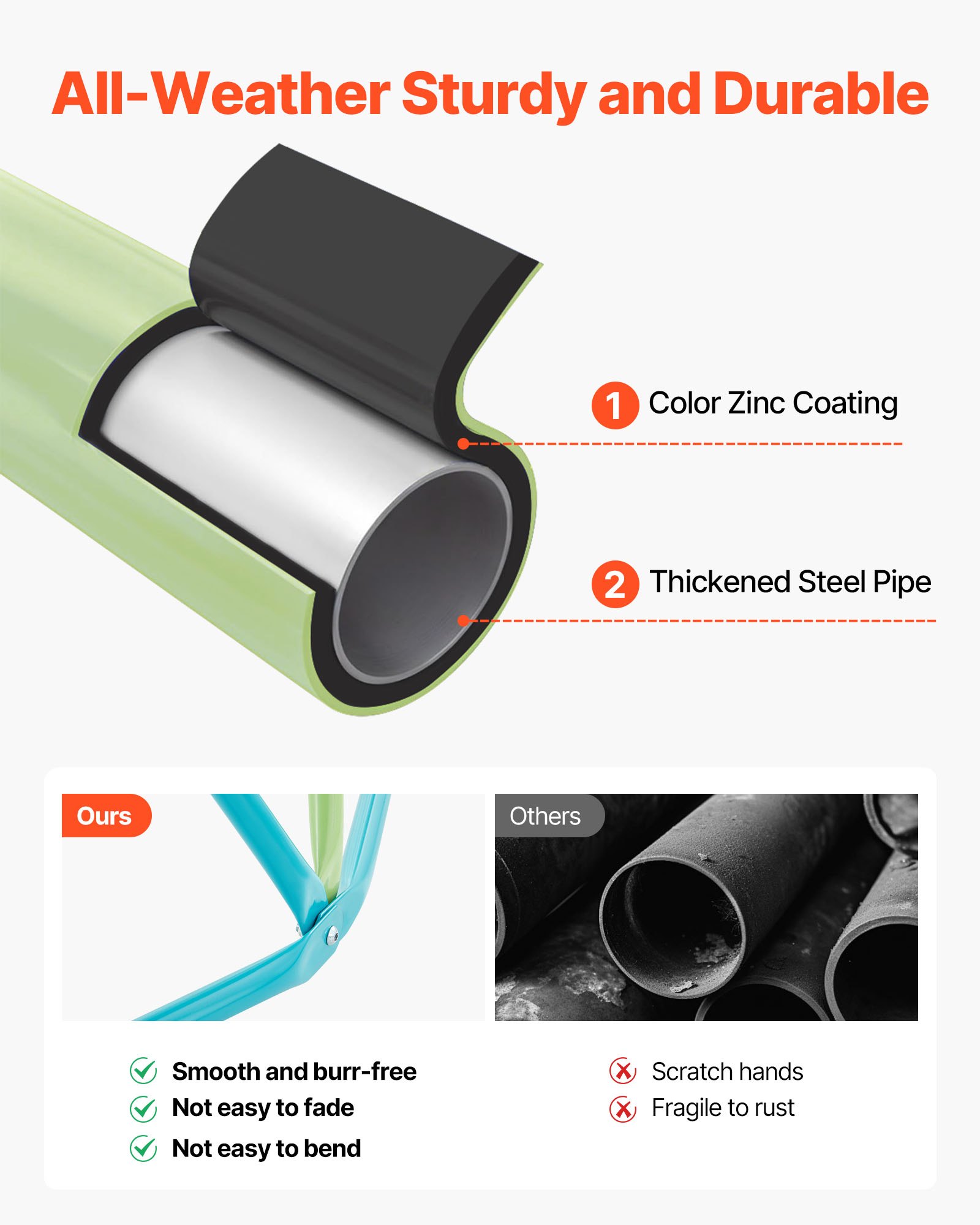 VEVOR Kletterkuppel geometrisches Klettergerüst (305 cm breit) mit Schaukel & Hängematte, 453 kg belastbares Klettergerüst, Klettergerät für Kinder von 3 bis 10 Jahren Gartenspielzeug Spielplatz