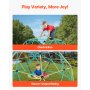 VEVOR Kletterkuppel geometrisches Klettergerüst (305 cm breit) mit Tellerschaukel, 453 kg belastbares Klettergerüst, Klettergerät für Kinder von 3 bis 10 Jahren Gartenspielzeug Spielplatz