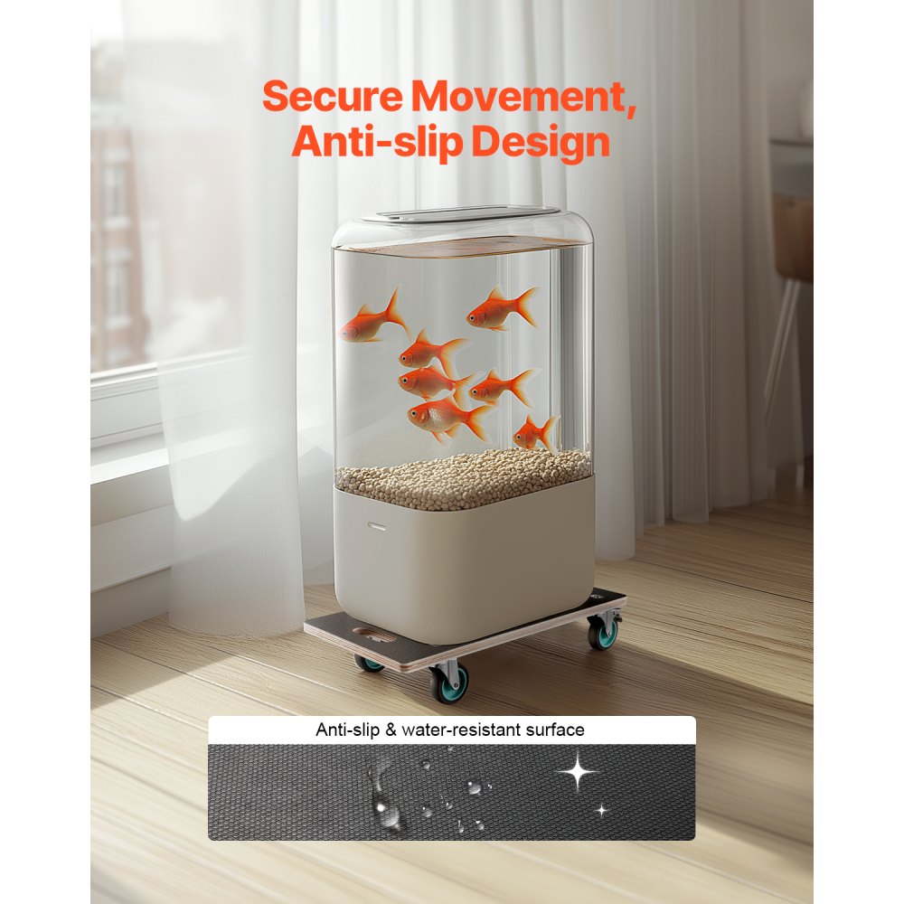 VEVOR Rollbrett, 250 kg Tragkraft, Möbeltransportwagen mit 4 geräuscharmen TPR-Rädern, rechteckiger Transportroller für Klavier, Möbel, Couch, Waschmaschine, Kühlschrank, 2er-Set, schwarz