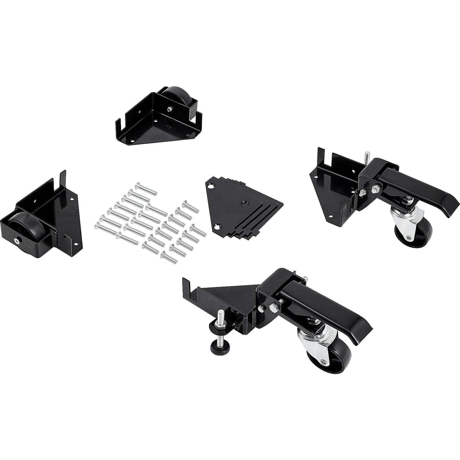 VEVOR Mobiler Sockel, 181,4 kg, Einstellbar von 241,3 x 241,3 mm bis unendlich, Robuster Universal-Mobilständer mit Schwenkrädern für Holzbearbeitungsgeräte, Bandsägen, Elektrowerkzeuge, Maschinen