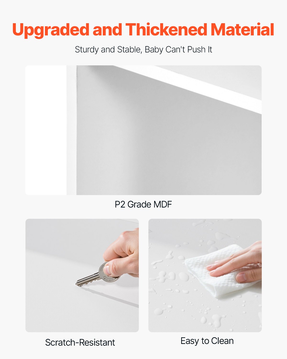 VEVOR Spielzeugaufbewahrung Bücherregal Spielzeugregal, 4-stöckige multifunktionale Ablage mit 8 flexiblen Kunststoffbehältern, Schrank für Schlafzimmer Klassenzimmer Kinderzimmer weiß