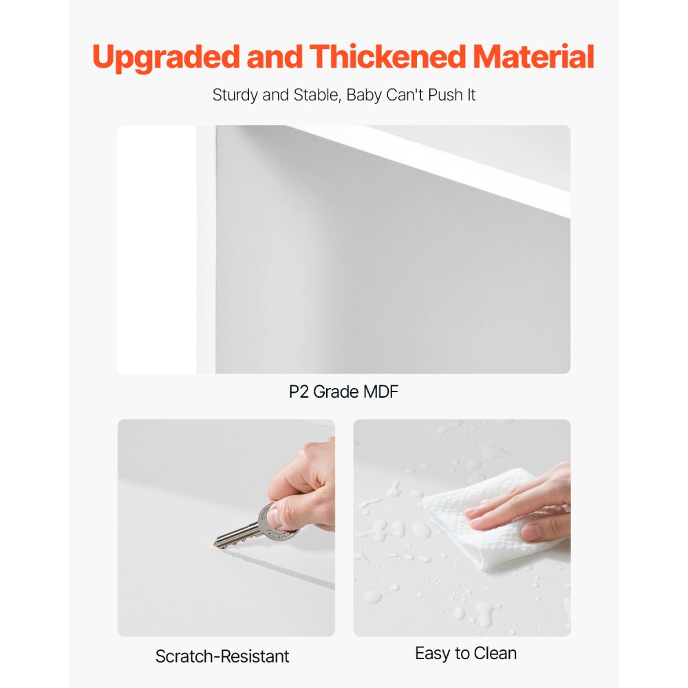 VEVOR Spielzeugaufbewahrung Organizer Bücherregal Spielzeugregal, 4-stöckige multifunktionale Ablage mit 8 flexiblen Kunststoffbehältern Schrank für Schlafzimmer Klassenzimmer Kinderzimmer Weiß