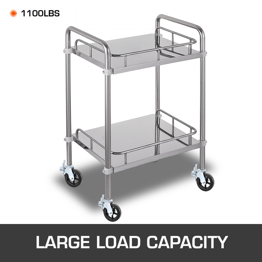 VEVOR Lenkrollen aus Polyurethan, 8 Zoll Eisenkern, Lenkstangenrollen mit Doppelfeststellbremse, verstellbare Füße, Tragfähigkeit 1100 lbs/500 kg pro Rad, 4er Pack