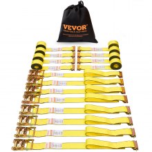 VEVOR 8er-Pack Spanngurte mit Ratsche, 5208 lbs, 2" x 15', robust für Fracht