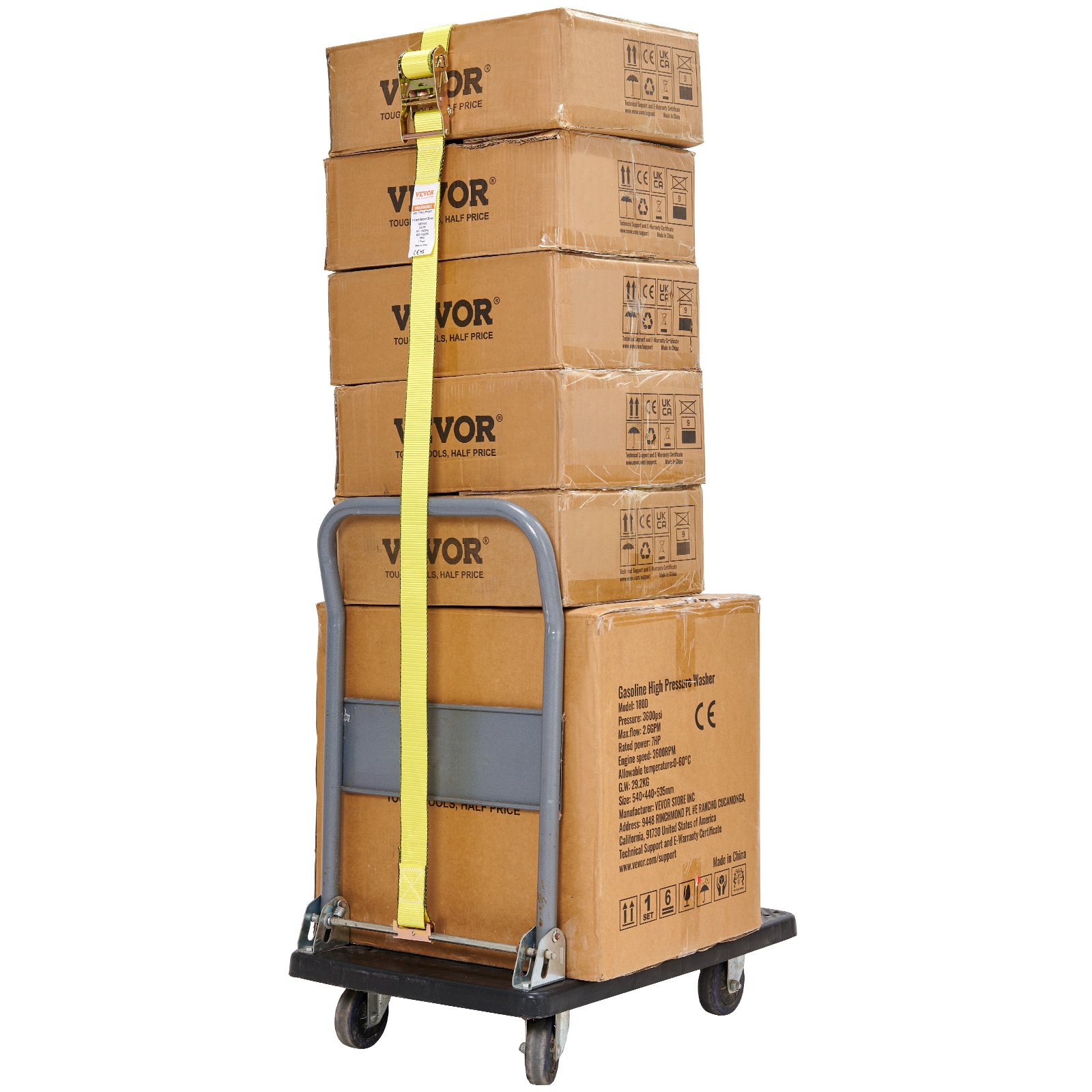 VEVOR 8er-Pack Spanngurte mit Ratsche, 2362,31kg, 5,08 x 38,1 cm, robust für Fracht