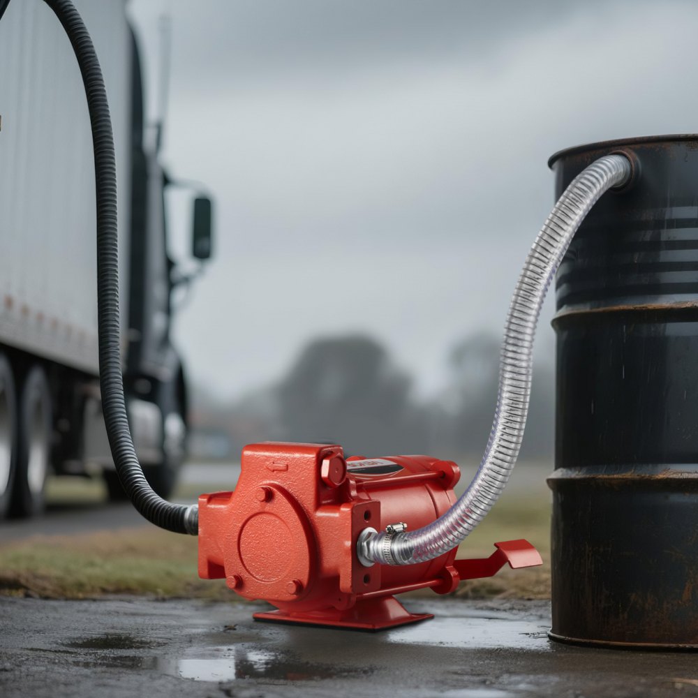 VEVOR Kraftstofftransferpumpe, 230V AC, elektrische Diesel-Transferpumpe, 76l/min, mit automatischer Abschaltung der Kraftstoffdüse, Förderschlauch, für Benzin, Kerosin, Biodiesel, Ethanol-Gemisch