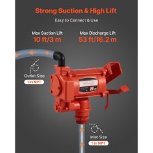 VEVOR Kraftstofftransferpumpe, 230V AC, elektrische Diesel-Transferpumpe, 76l/min, mit automatischer Abschaltung der Kraftstoffdüse, Förderschlauch, für Benzin, Kerosin, Biodiesel, Ethanol-Gemisch