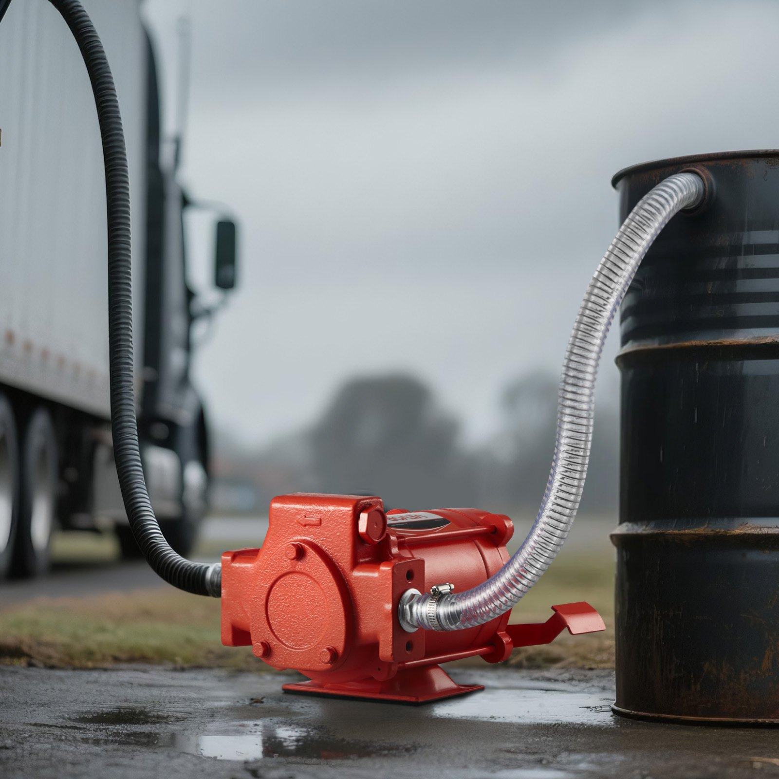 VEVOR Kraftstofftransferpumpe, 230V AC, elektrische Diesel-Transferpumpe, 76l/min, mit automatischer Abschaltung der Kraftstoffdüse, Förderschlauch, für Benzin, Kerosin, Biodiesel, Ethanol-Gemisch