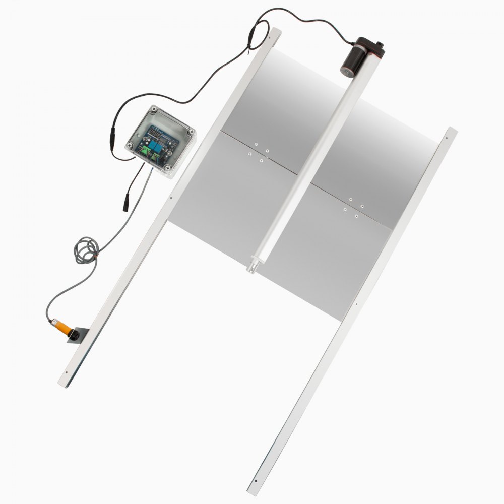 VEVOR Schieber Hühnerklappe Hühnerstall Stallöffner Automatische Hühnerklappe 52x96 cm