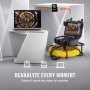 VEVOR Kanalkamera, 91,5 m,  23 cm Bildschirm, Rohrinspektionskamera mit DVR-Funktion, IP68-Kamera mit 12 einstellbaren LEDs, mit einer 16 GB SD-Karte für Abwasserleitungen, Haus, Kanal, Abflussrohr