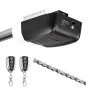 VEVOR Garagentorantrieb 1000 N Garagentoröffner Hochleistungs-Kettenantrieb, für Private Garagen, 4-tlg. Schienensystem, 2 Handsender & LED-Beleuchtung, Ein-Tasten-Bedienung im Fahrzeug, Schwarz & Weiß