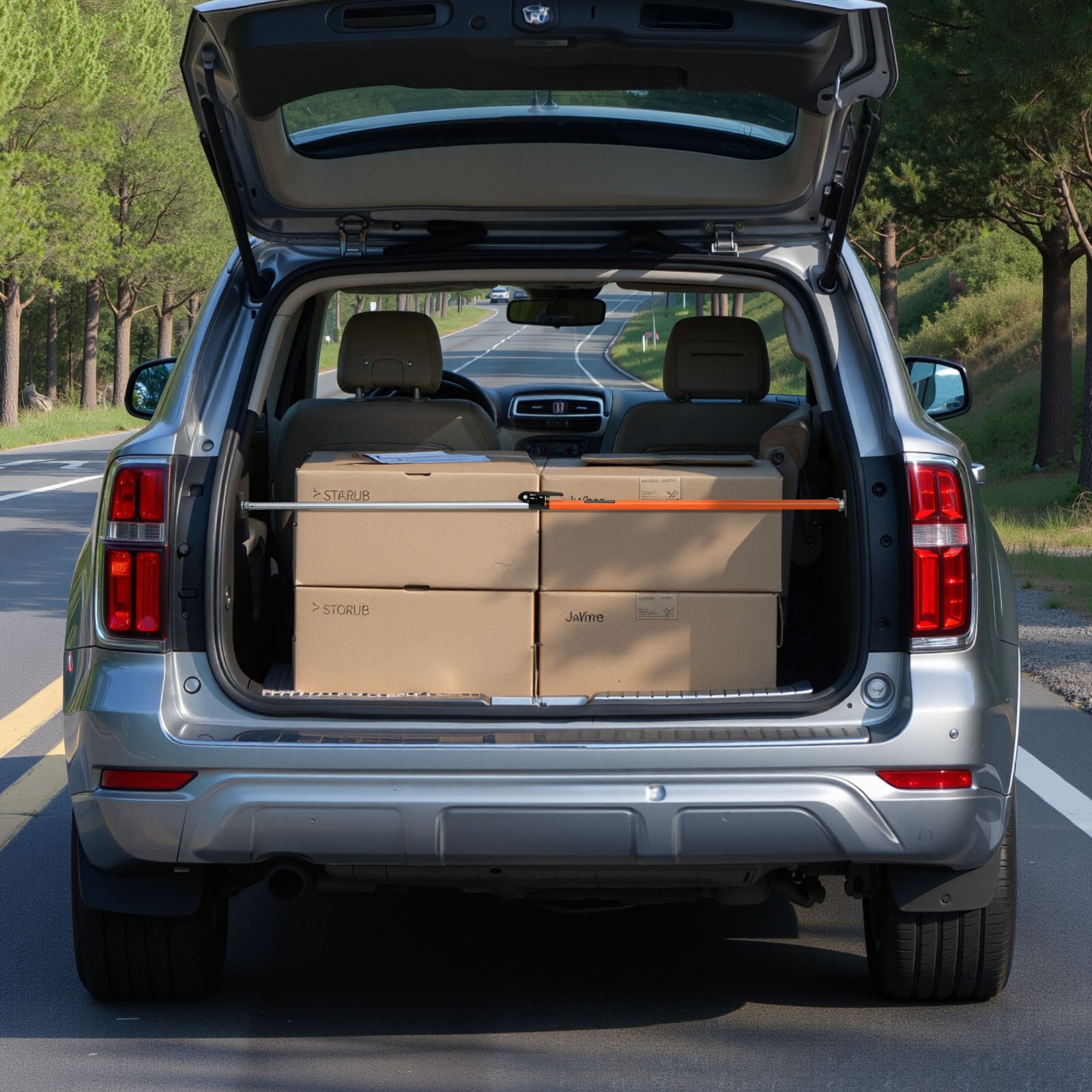 VEVOR Cargo Bar Ratschen Ladestange verstellbar 1016-1854 mm, Ladeflächenstange Ladestabilisator aus Stahl mit rutschfesten Fußpolstern, ausziehbare Stützstange für Pickup Trucks SUV Minivan